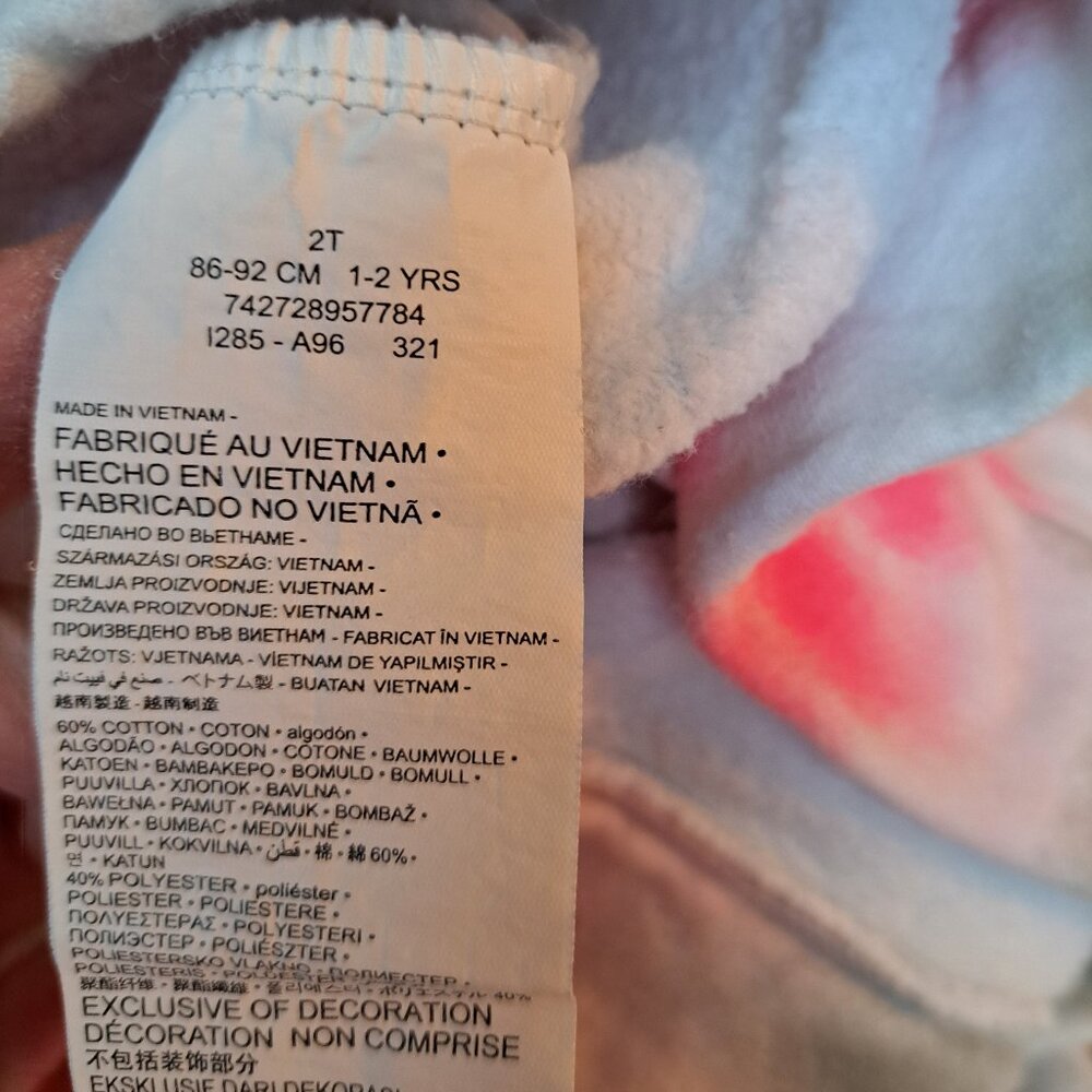 Nike Baby Girls Hyper Pink Tie Dye Swoosh Hooded Sweatshirt&Pants 2T - Picture 8 of 8